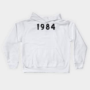 1984 year | simple black Kids Hoodie